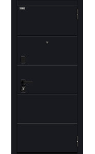 Входная дверь Прайд, цвет Total Black/Snow Melinga